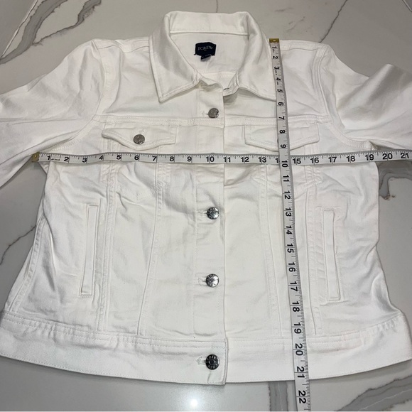 NEW J Crew white denim jacket an581, Size M NWT - Picture 8 of 8